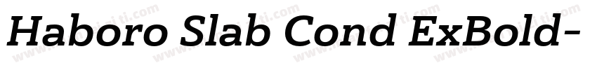 Haboro Slab Cond ExBold字体转换